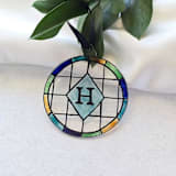 "Faux Stained Glass Ornament- Personalized" - Ornaments in multicolor by Inkspiringletters