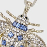 "Classic bee hanging ornament, sapphire" - Ornaments in silver by Joanna Buchanan