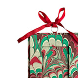 "Holiday Picture Frame Ornament in Festive Marble" - Ornaments in red by Michelle Pham
