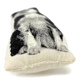 "Silkscreen Border Collie Ornament" - Ornaments in beige by Broderpress
