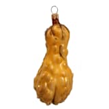 "Yellow Squash Gourd Polish Mouth Blown Glass Christmas Ornament" - Ornaments in yellow by Pinnacle Peak Trading Company