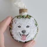 "Custom Pet Portrait Ornament" - Ornaments in multicolor by Kristen Laczi
