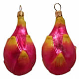 "Pitaya Dragon Fruit Polish Mouth Blown Glass Christmas Ornament Set of 2" - Ornaments in multicolor by Pinnacle Peak Trading Company