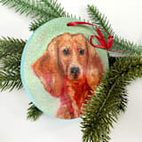 "Dachshund, Decoupage Ornament" - Ornaments in multicolorassorted-colors by Carol C. Young