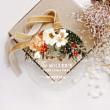 "Personalized Acrylic Couple's First Christmas Married Ornament, Set of 1" - Ornaments in multicolor by Iveta Abolina