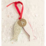 "Personalized 2 Hand-made Sardines, Clay Ornament" - Ornaments in red by AlisonJerry