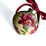 "Winter Roses" - Ornaments in green by Arohika Verma