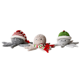 "Octopus Ornaments, set of 3" - Ornaments in gray by Melange Collection