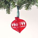 "Acrylic Christmas Ornament, Transparent Red" - Ornaments in red by Em and Me Studio
