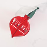 "Acrylic Christmas Ornament, Transparent Red" - Ornaments in red by Em and Me Studio