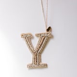 "Personalized Handmade Letter Ornament - Small Y" - Ornaments in silver by Courtney Bedi