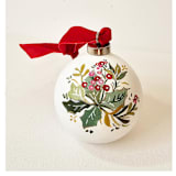 "Personalized Name Holiday Berry Ceramic Ornament" - Ornaments in multicolorassorted-colors by AlisonJerry