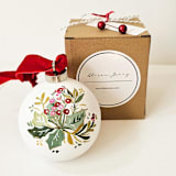 "Personalized Name Holiday Berry Ceramic Ornament" - Ornaments in multicolorassorted-colors by AlisonJerry