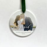 "Personalized Engagement Photo Ornament" - Ornaments in white by Holly Whitcomb