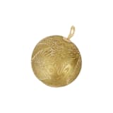 "Hand Carved Jicara Gourd Ornaments from Mexico - Gold" - Ornaments in gold by Vanessa Sherwood