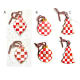 "Personalized Hand-made 2025 Clay Ornament + Tree & Round Ornament per choice" - Ornaments in red by AlisonJerry