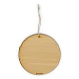 "Wooden Silkscreen Orange Slice Ornament" - Ornaments in orange by Shannon Broder