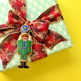 "Green & Blue Nutcracker Beaded Christmas Ornament" - Ornaments in multicolorassorted-colors by Jollity and Co