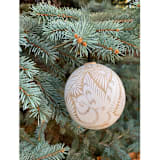"Hand Carved Jicara Gourd Ornaments from Mexico - White" - Ornaments in white by Vanessa Sherwood