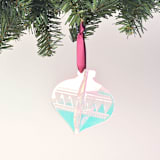 "Acrylic Christmas Ornament, Iridescent/Holographic" - Ornaments in blue by Em and Me Studio