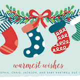 "Holiday Stockings" - Pregnancy Announcements in Frost by Shirley Lin Schneider - Detail