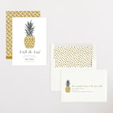 "Guilded Pineapples" - Pregnancy Announcements in Pineapple by Beth Schneider - Assembled
