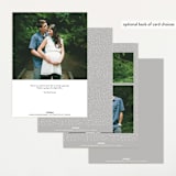 "Three to be" - Pregnancy Announcements in Flour by Lea Delaveris - Back of Card Options