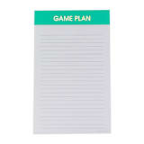 "Game Plan - Lined Notepad" - Notepad in green by Chez Gagné