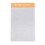 "Doing My Best - Lined Notepad" - Notepad in orange by Chez Gagné