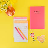 "Doing My Best - Lined Notepad" - Notepad in orange by Chez Gagné