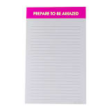 "Prepare to Be Amazed - Lined Notepad" - Notepad in pink by Chez Gagné