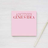 "Another Genius Idea Sticky Notepad Pink/Red - 4x4"" - Notepad in pink by X Femme d Affaires