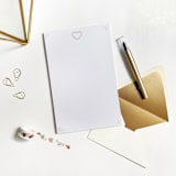 "Wild at Heart Notepad" - Notepad in white by Jessica Cunningham