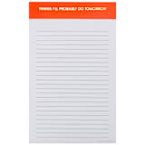 "Things I'll Probably Do Tomorrow - Lined Notepad" - Notepad in orange by Chez Gagné