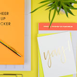 "Things I'll Probably Do Tomorrow - Lined Notepad" - Notepad in orange by Chez Gagné