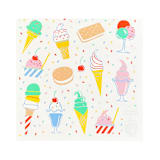 "Ice Cream Dreams Stickers - Set of 4" - Party Favors in multicolor by Jollity and Co