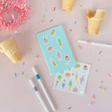 "Ice Cream Dreams Stickers - Set of 4" - Party Favors in multicolor by Jollity and Co