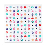 "Little Monsters Nail Stickers - Set of 1 Sheet, 100 Nail Stickers" - Party Favors in multicolor by Jollity and Co