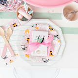 "Meowloween Stickers - Set of 4" - Party Favors in pink by Jollity and Co