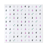 "Spellbound Nail Stickers - Set of 1 Sheet, 100 Nail Stickers" - Party Favors in multicolorassorted-colors by Jollity and Co