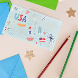 "U.S. Of Yay Stickers - Set of 4" - Party Favors in multicolor by Jollity and Co