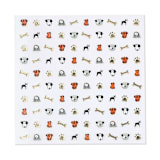 "Bow Wow Nail Stickers - Set of 1 Sheet, 100 Nail Stickers" - Party Favors in multicolor by Jollity and Co