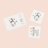 "Bow Wow Temporary Tattoos - Pack of 2" - Party Favors in multicolor by Jollity and Co