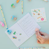 "Surf's Up Stickers - Set of 4" - Party Favors in multicolor by Jollity and Co