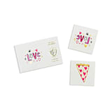 "Love Notes Temporary Tattoos - Set of 2 Tattoos" - Party Favors in pink by Jollity and Co