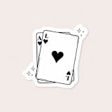 "Initial Playing Cards Wedding Temporary Tattoos (Pack of 10)" - Party Favors in black by Social B Creative Studio