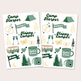 "Camp Bachelorette Temporary Tattoo Sheets (2 Sheets)" - Party Favors in green by Social B Creative Studio