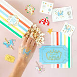 "Off to the Fair Temporary Tattoos" - Party Favors in multicolor by Jollity and Co