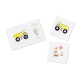 "Under Construction Temporary Tattoos - Pack of 2" - Party Favors in multicolor by Jollity and Co