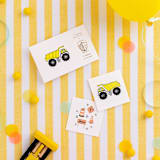 "Under Construction Temporary Tattoos - Pack of 2" - Party Favors in multicolor by Jollity and Co